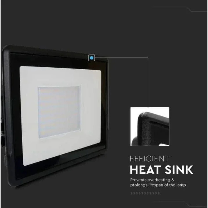 VT-158 LED-Flutlicht - 50W - 4000 Lm - 3000K - Schwarz - 7