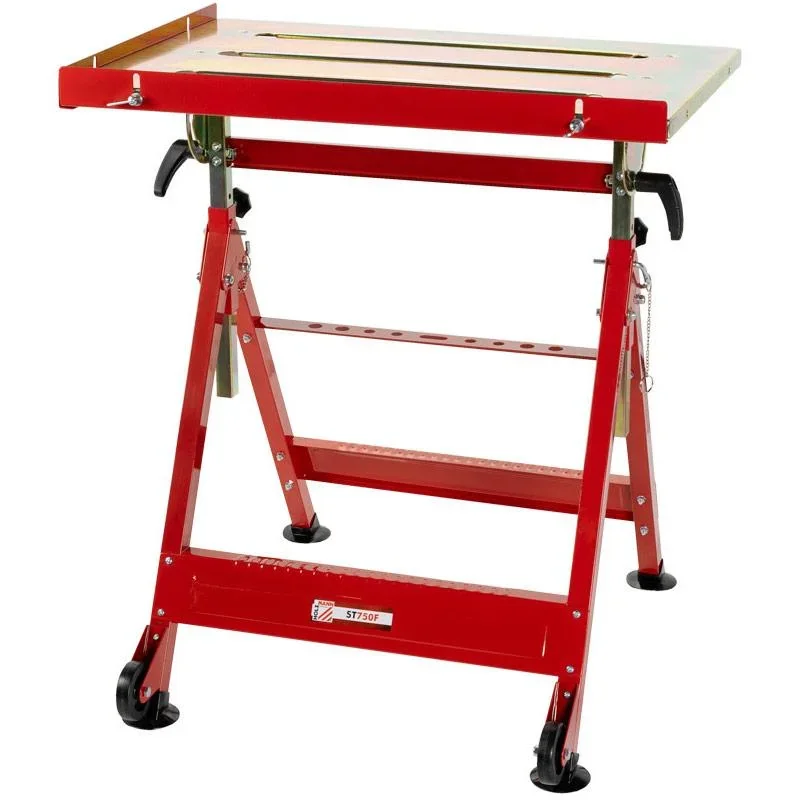 Verstellbare Werkbank aus Stahl - max. 150 kg - leicht zu transportieren - 0