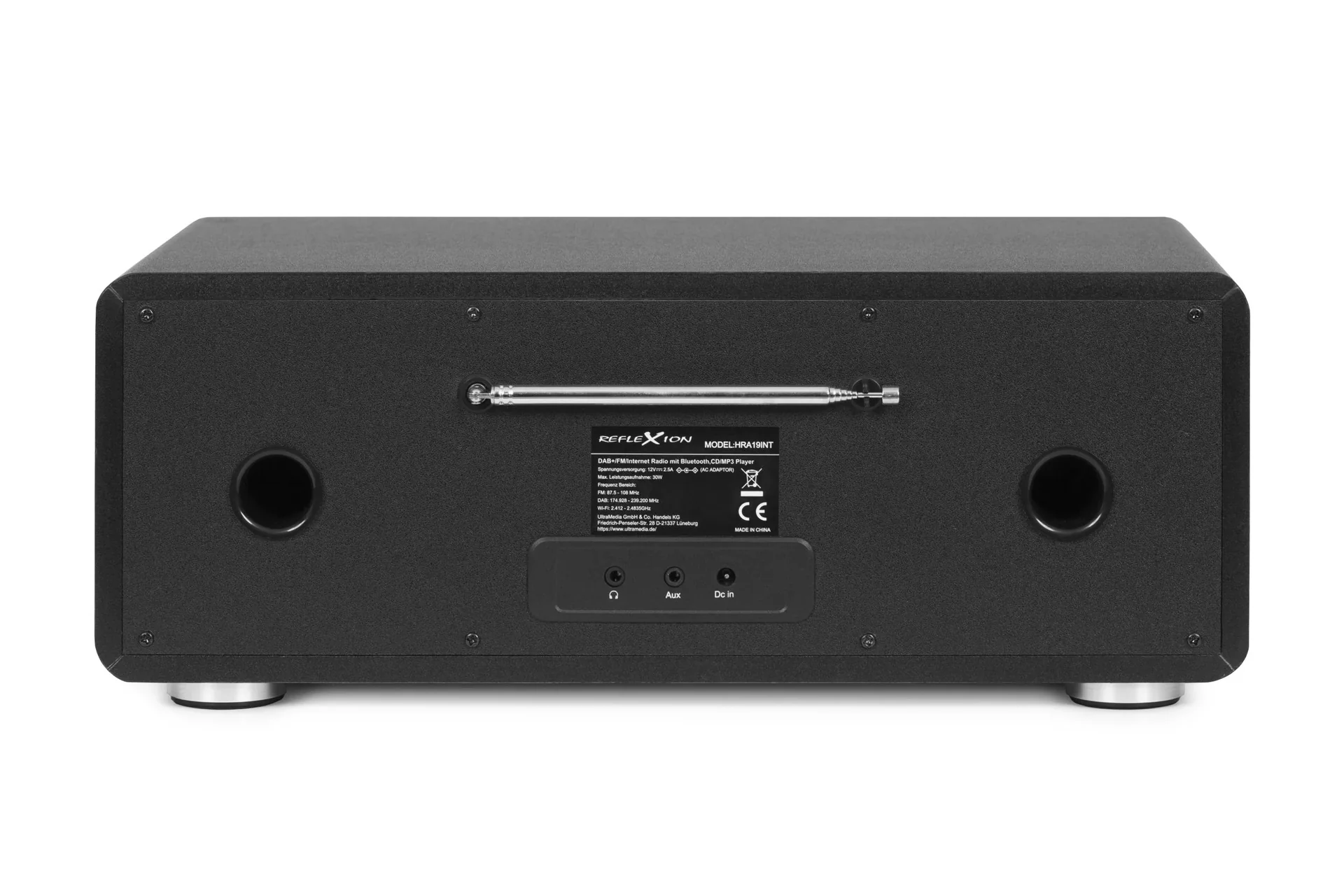 Design Internet/DAB+/UKW-Radio mit Bluetooth, CD, AuxIn, Encoding, schwarz, HRA19INT/BK - 1