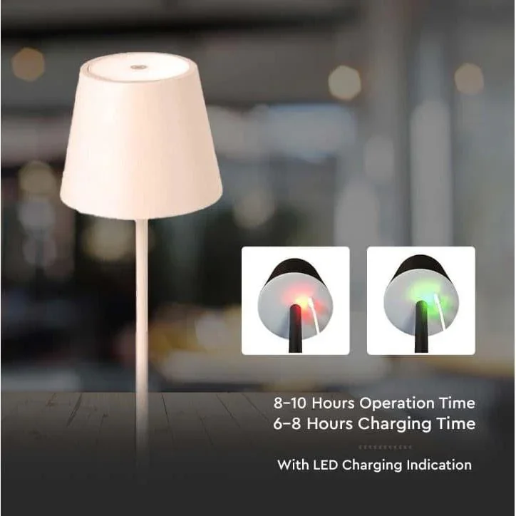 VT-7703 Tischleuchte - 4000K - Dimmbar durch Berührung - Wiederaufladbar - Gold - 3