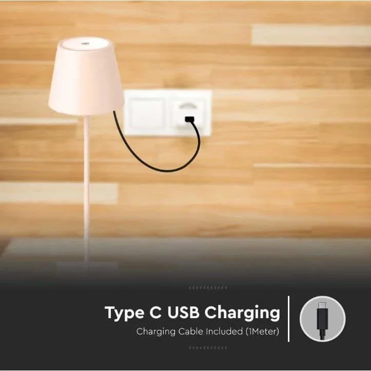 VT-7703 Tischleuchte - 4000K - Dimmbar durch Berührung - Wiederaufladbar - Gold - 7