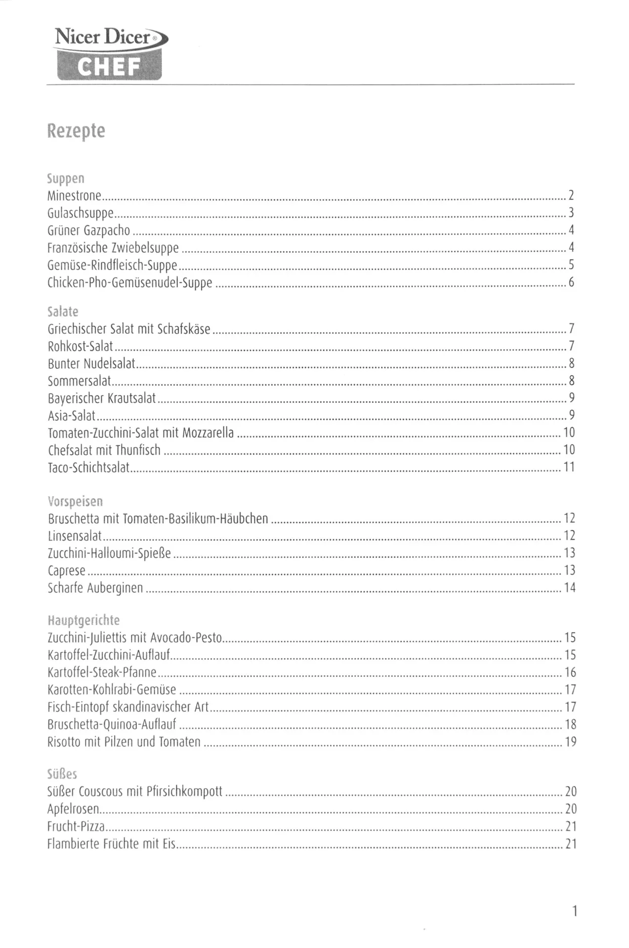 Nicer Dicer Chef, Set 15-teilig + GRATIS dazu Rezeptheft - 0