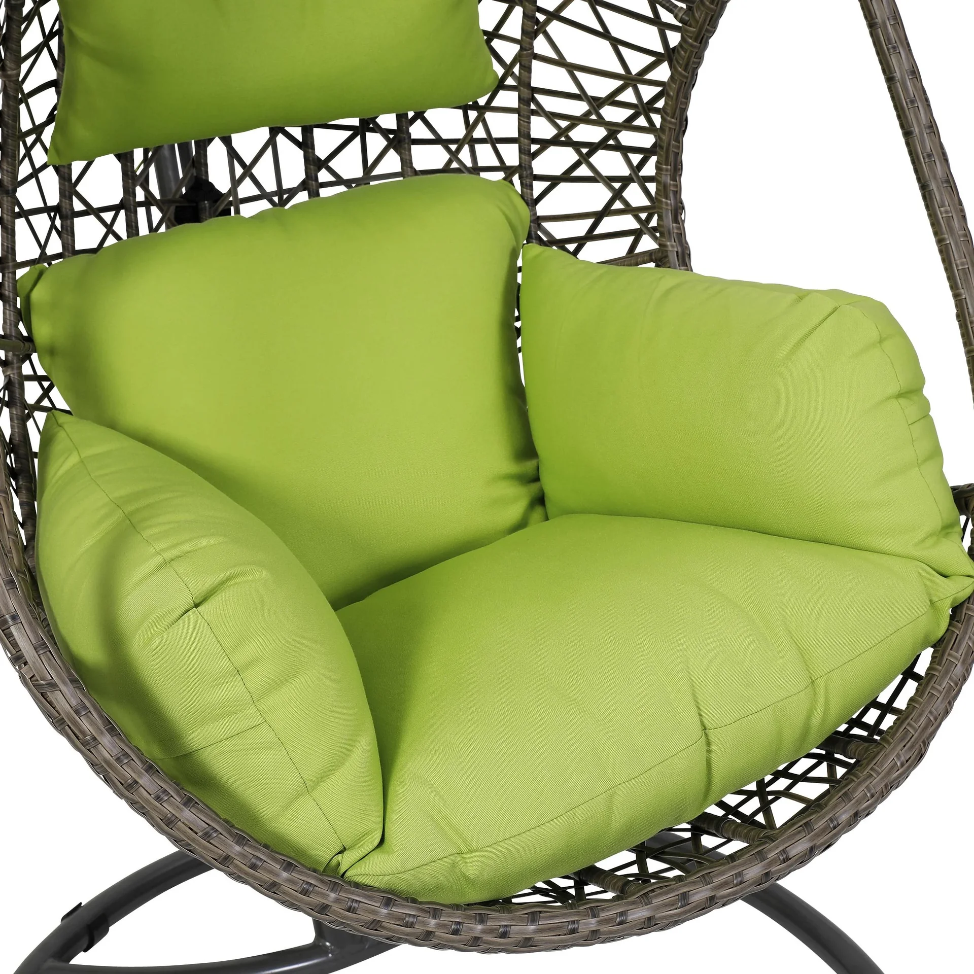 Garten-Hängesessel "Kuba" - braun/grün   - 8