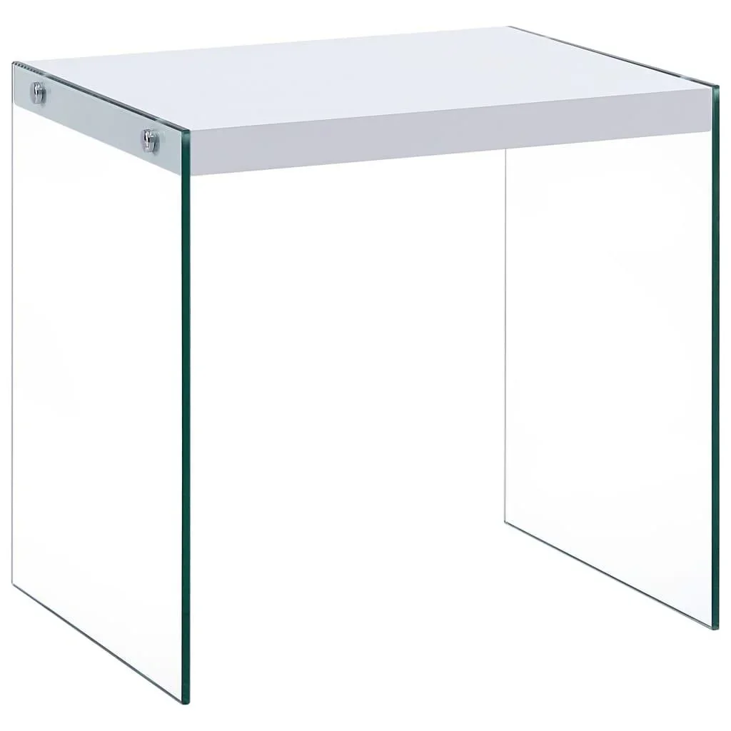 2-teiliges Tischset MDF weiß - 1