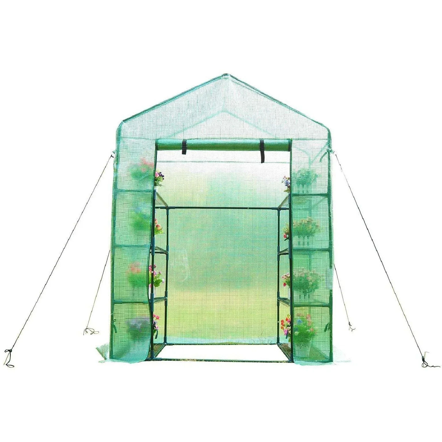 Pflanzenhaus Gewächshaus mit 4 Regalfachböden - 0