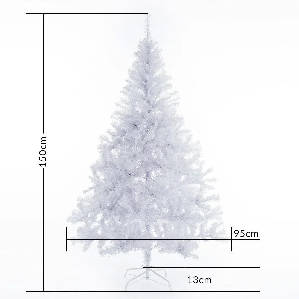 Künstlicher Weihnachtsbaum mit Schnee-Effekt -Weiß 150cm - 3