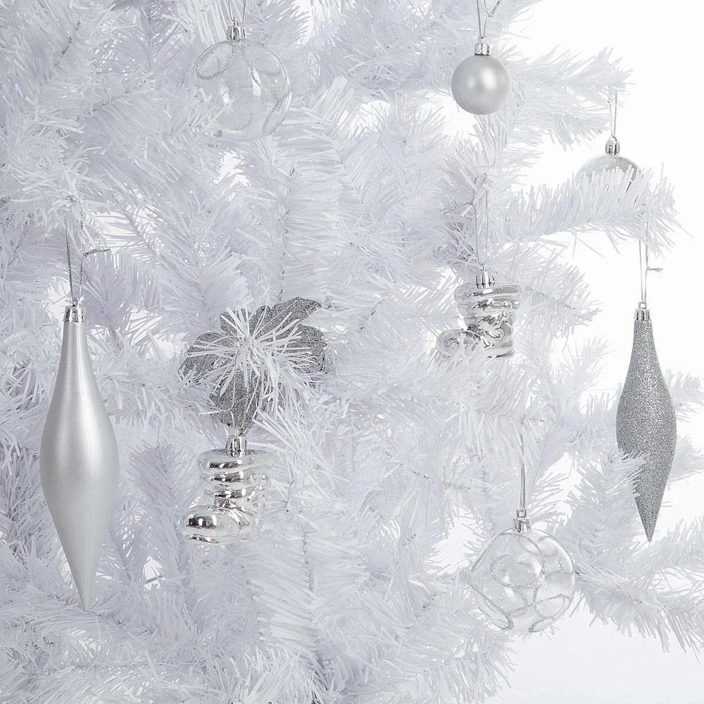 Künstlicher Weihnachtsbaum mit Schnee-Effekt -Weiß 150cm - 5