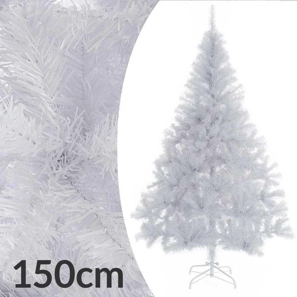 Künstlicher Weihnachtsbaum mit Schnee-Effekt -Weiß 150cm - 6