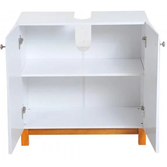 Badschrank Bad Unterschrank Badmöbel Weiß - 0