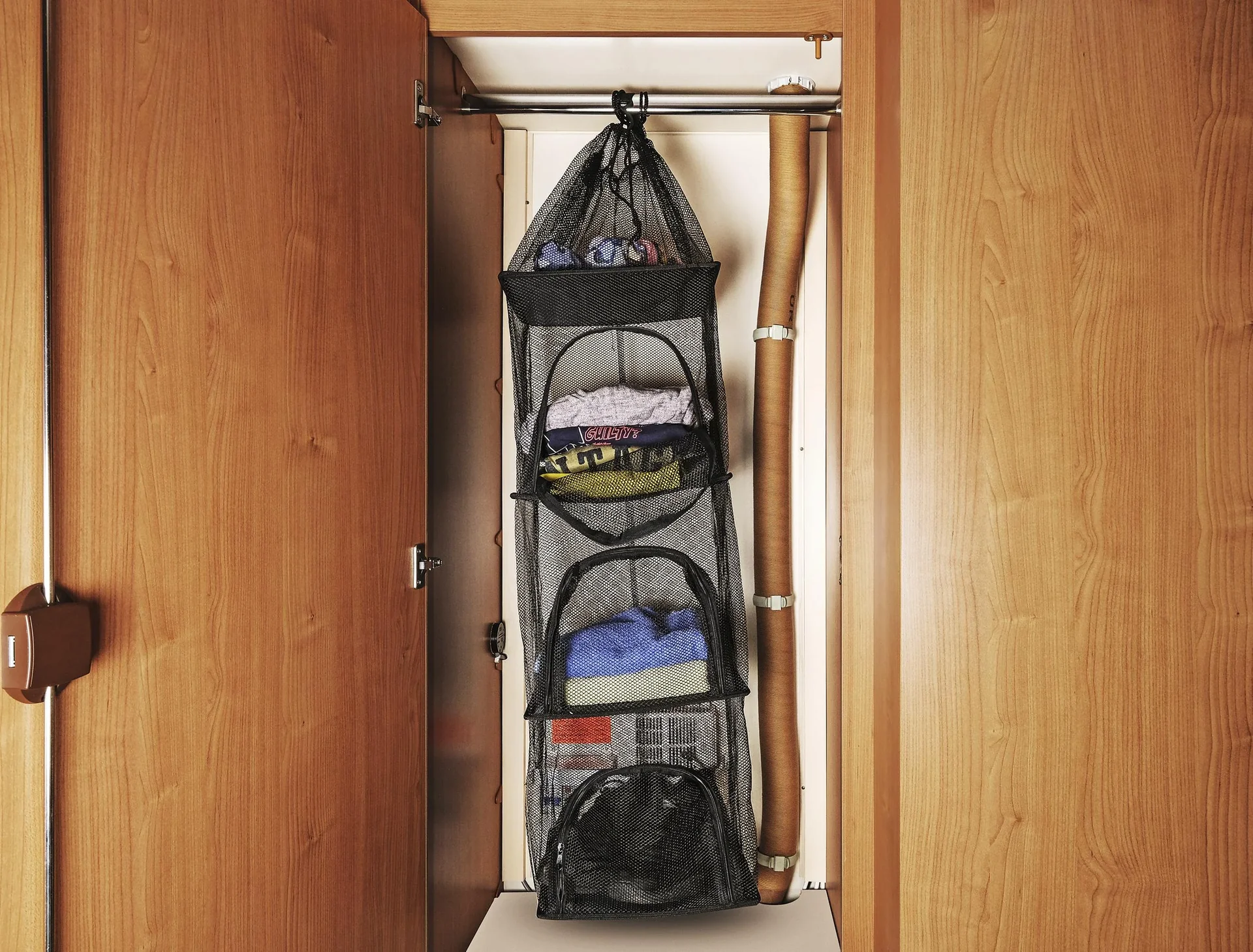 Camping Hängeregal, 3 Regalböden, 30 x 30 x 110 cm - 0