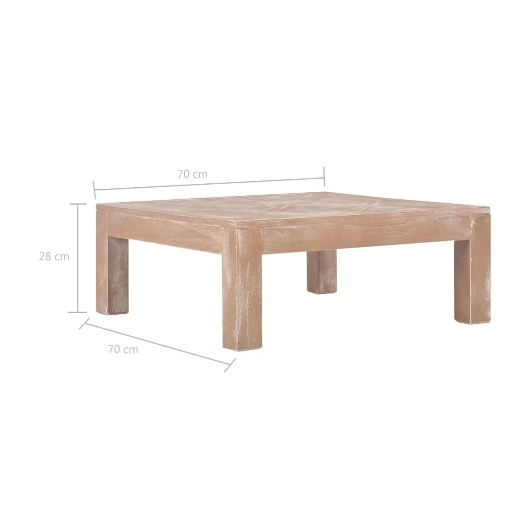 Couchtisch 70x70x28 cm Kiefer massiv - 3