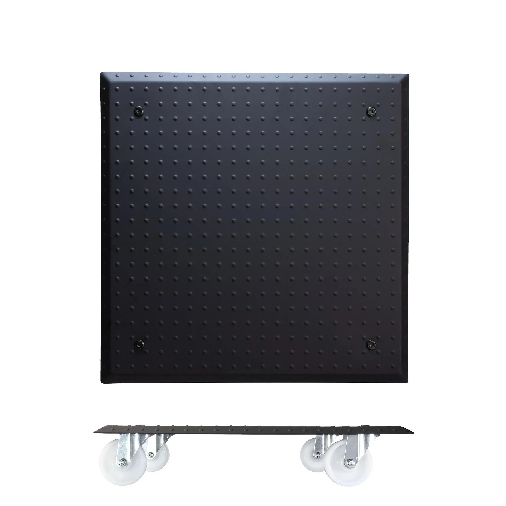 Multi Roller MR 1391, 45 x 45 x 9,5 cm, harte Rollen Ø 75 mm, Rollenlager, Aluminium Noppenblech, Tragkraft 150 kg - 3