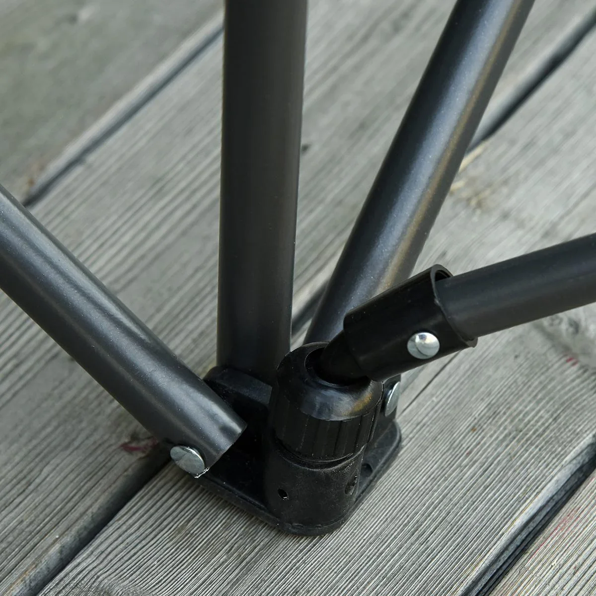 Campingstuhl mit Fußstütze schwarz, grün - 1