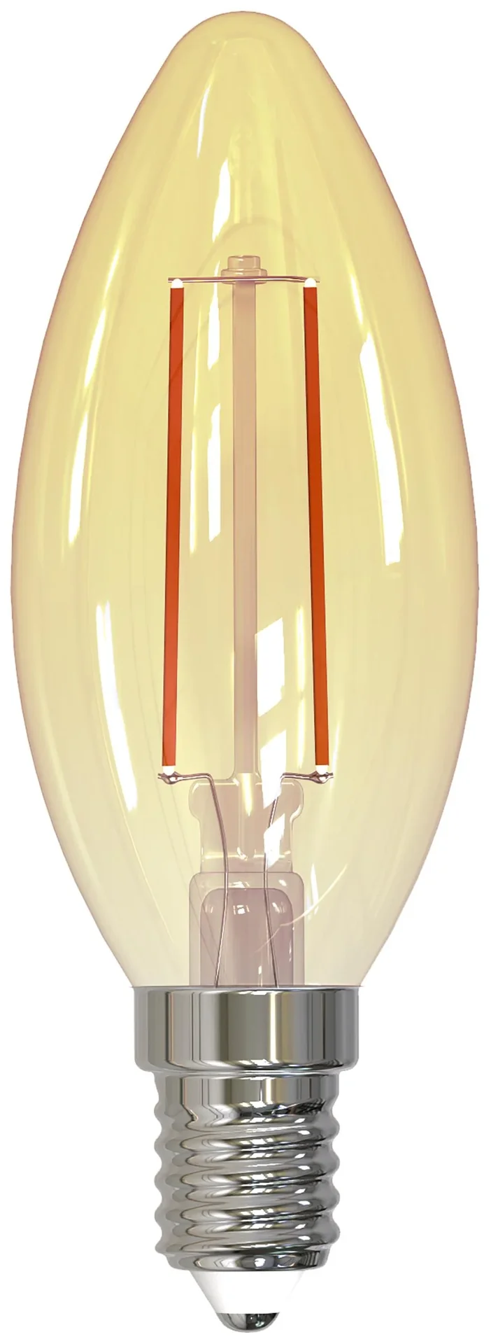 LED Retro Deko Kerzenlampe gold mit 1,5 Watt, E14, 2000 Kelvin - 0