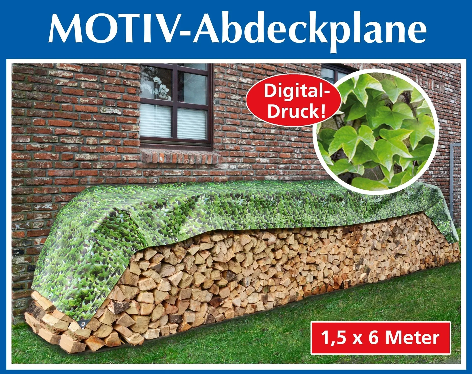 Allzweckplane WILDER WEIN 1,5 x 6m - 0