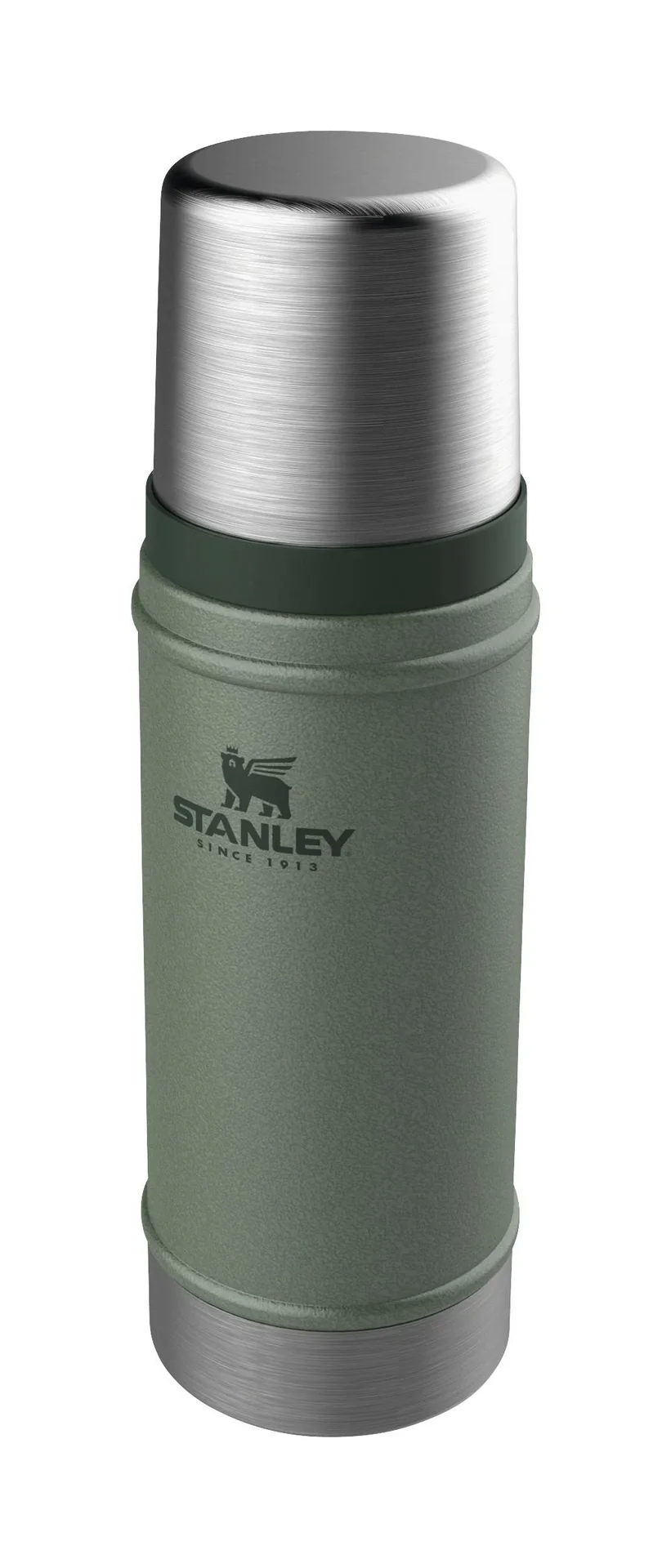 Classic Vakuum-Flasche 0,47 l, Hammertone grün, doppelwandige Vakuumisolierung, Trinkbecher - 0