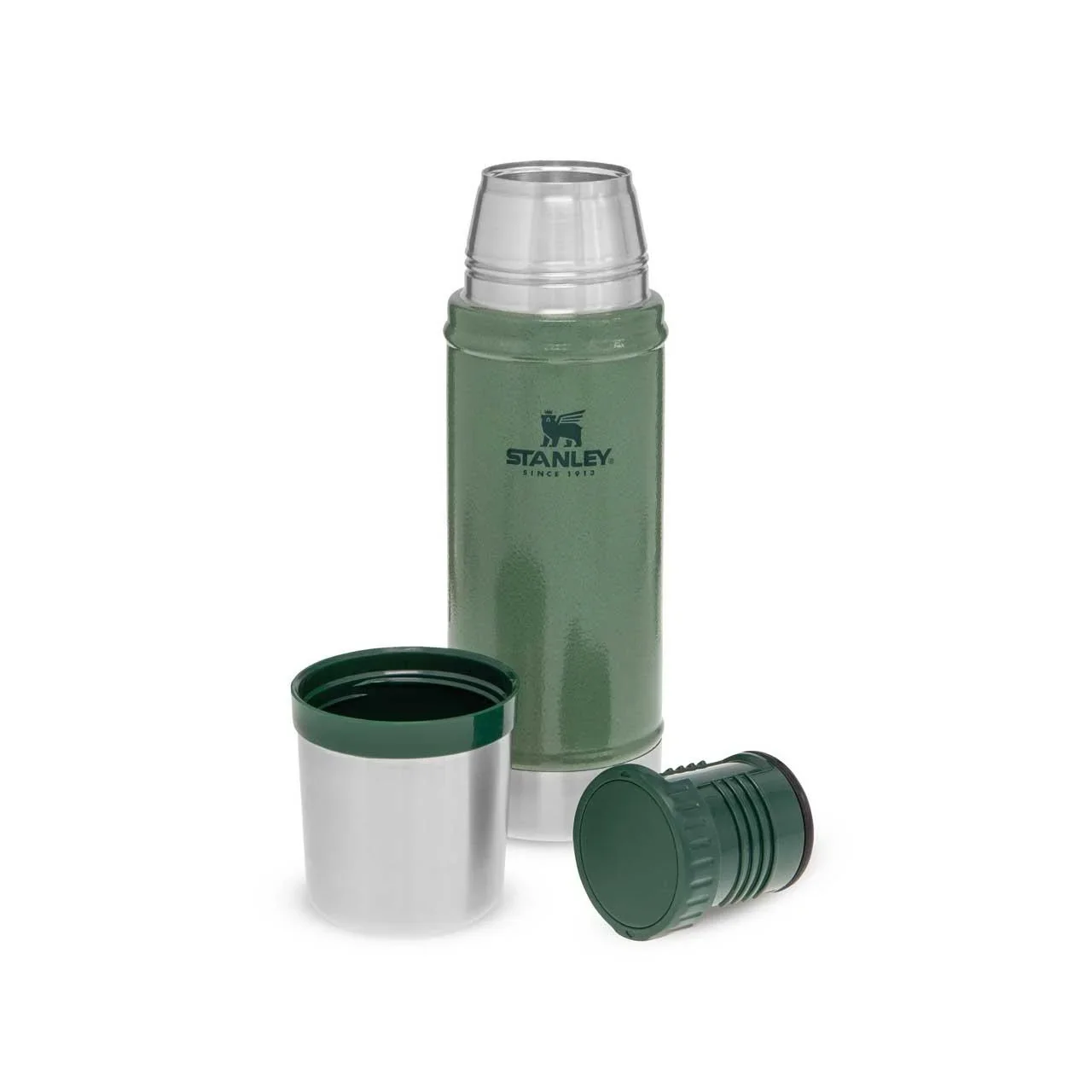 Classic Vakuum-Flasche 0,47 l, Hammertone grün, doppelwandige Vakuumisolierung, Trinkbecher - 3