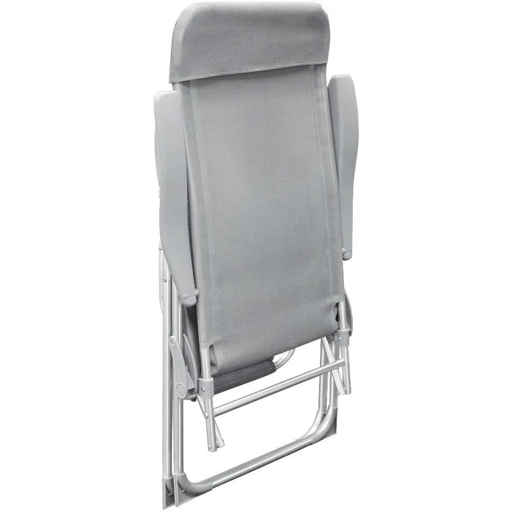 Gartenstühle klappbar 2x - aluminiumgrau - 0