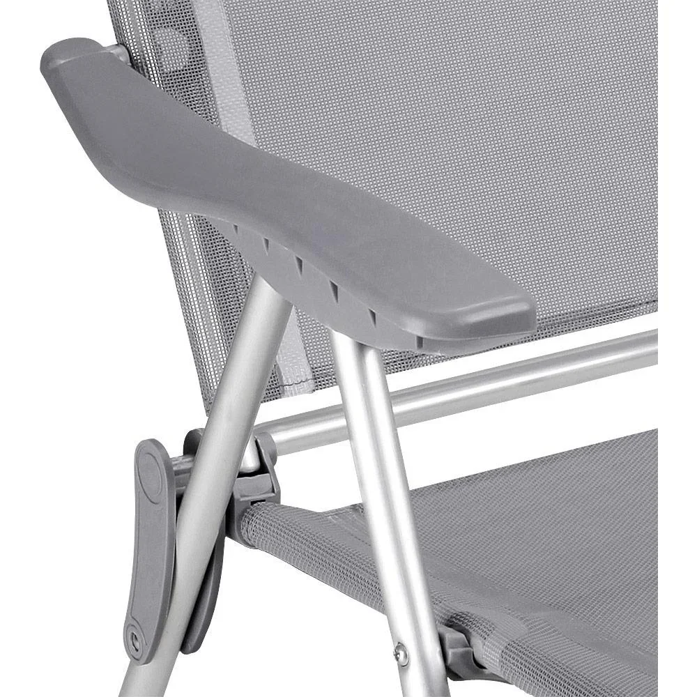 Gartenstühle klappbar 2x - aluminiumgrau - 2