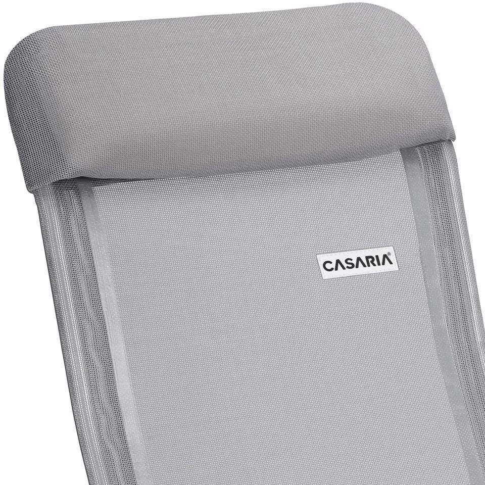 Gartenstühle klappbar 2x - aluminiumgrau - 3