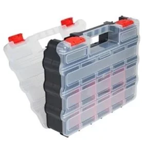 Sortimentskasten Compact 320 Double, Kleinteilemagazin mit 32 Fächern - 1