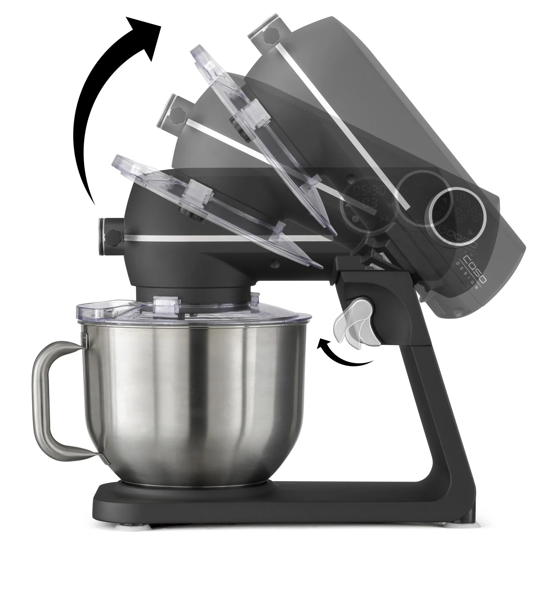 Küchenmaschine KM1800 Black E, Edelstahlschüssel 6 Liter - 2