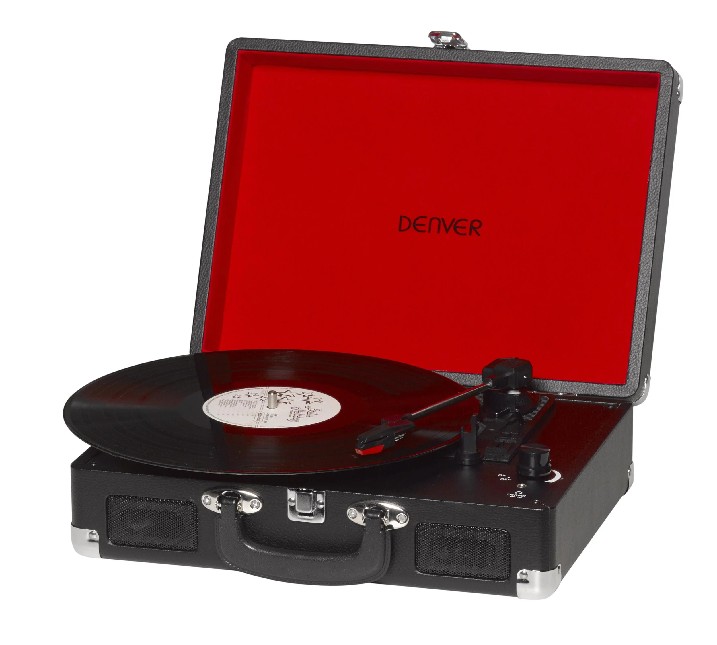Retro USB Plattenspieler "VPL-120" im Koffer in rot - 4
