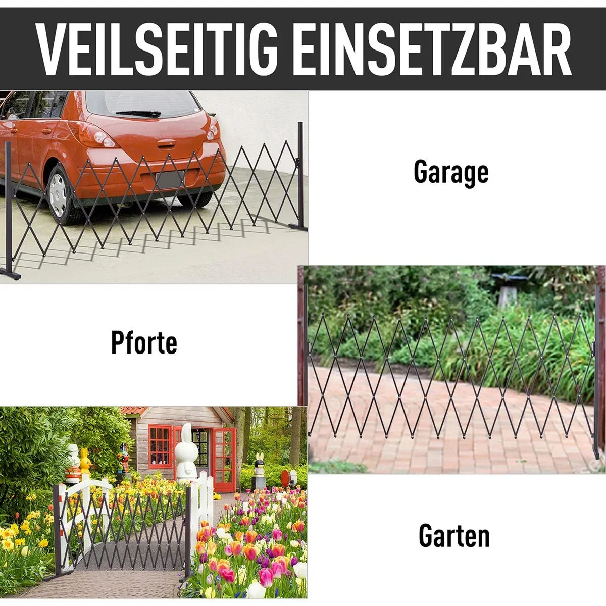 Scherengitter ausziehbar dunkelbraun - 2