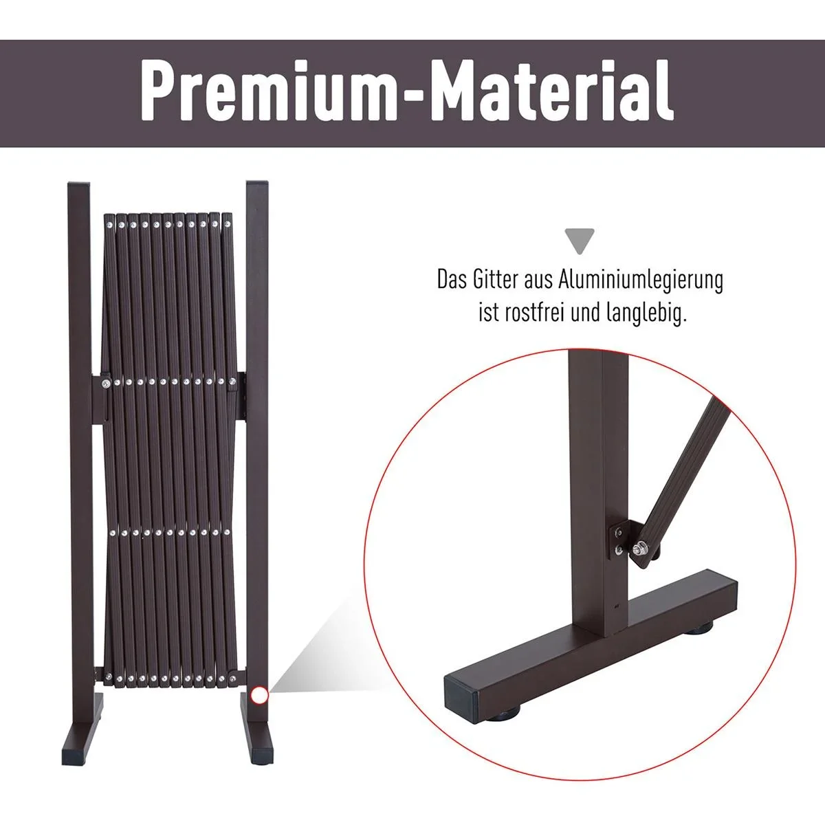 Scherengitter ausziehbar dunkelbraun - 5