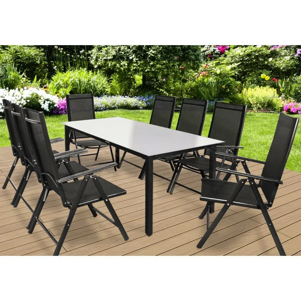 Aluminium-Gartenset Bern 8+1 Mattglas anthrazit - Set - 5