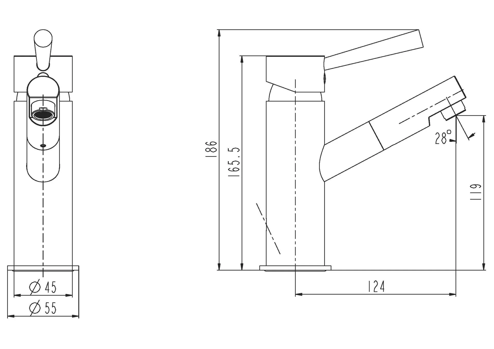 CORNWALL Waschtischarmatur, chrom - 0