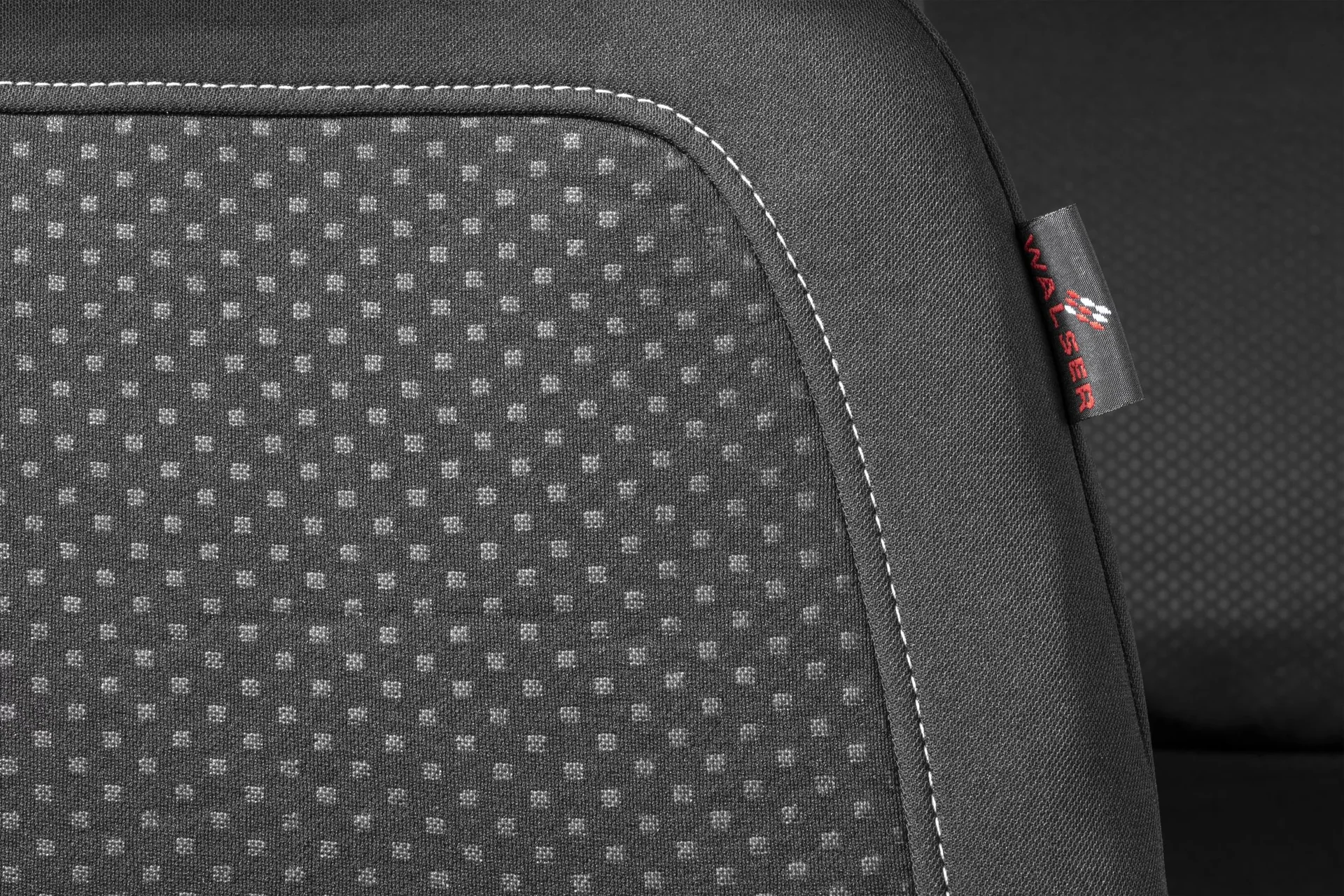 Autositzbezug Logan Premium , schwarz-silber , Komplettset 14-teilig - 4