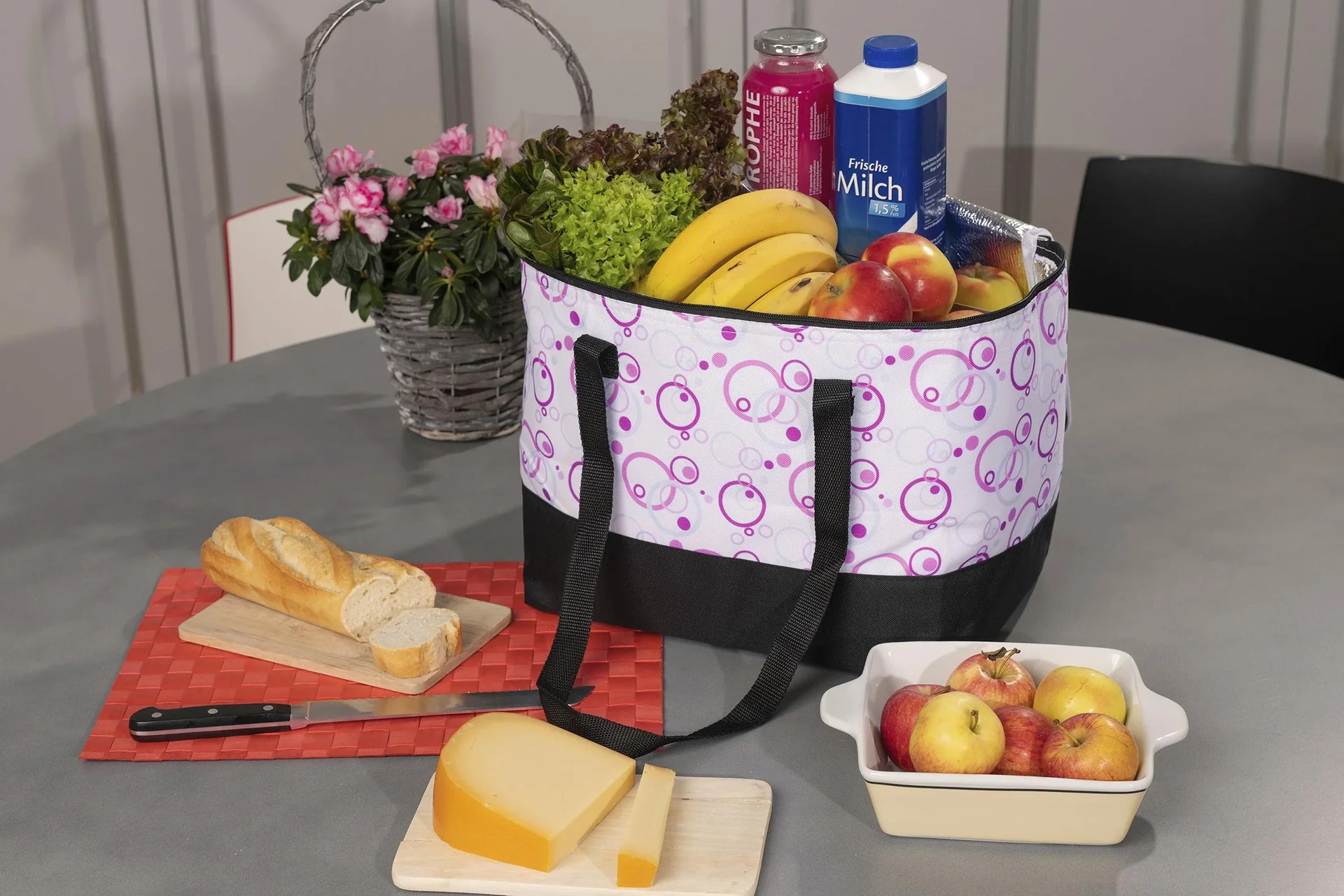 Kühltasche "Kreise blau" - 1