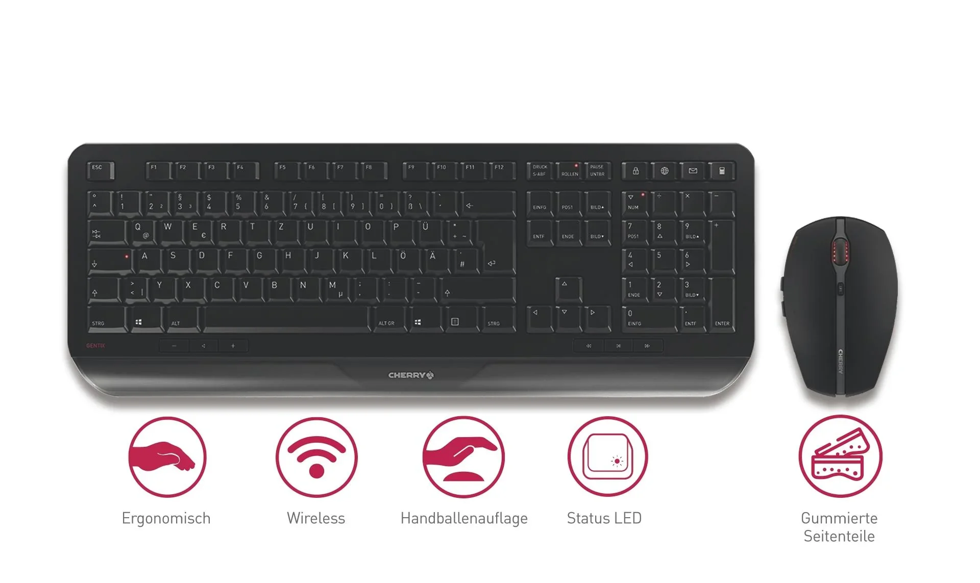 Kabelloses Tastatur-Maus-Set GENTIX DESKTOP schwarz - 6