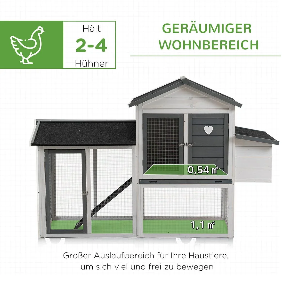 Hühnerstall Hühnerhaus mit Nistkas - 0