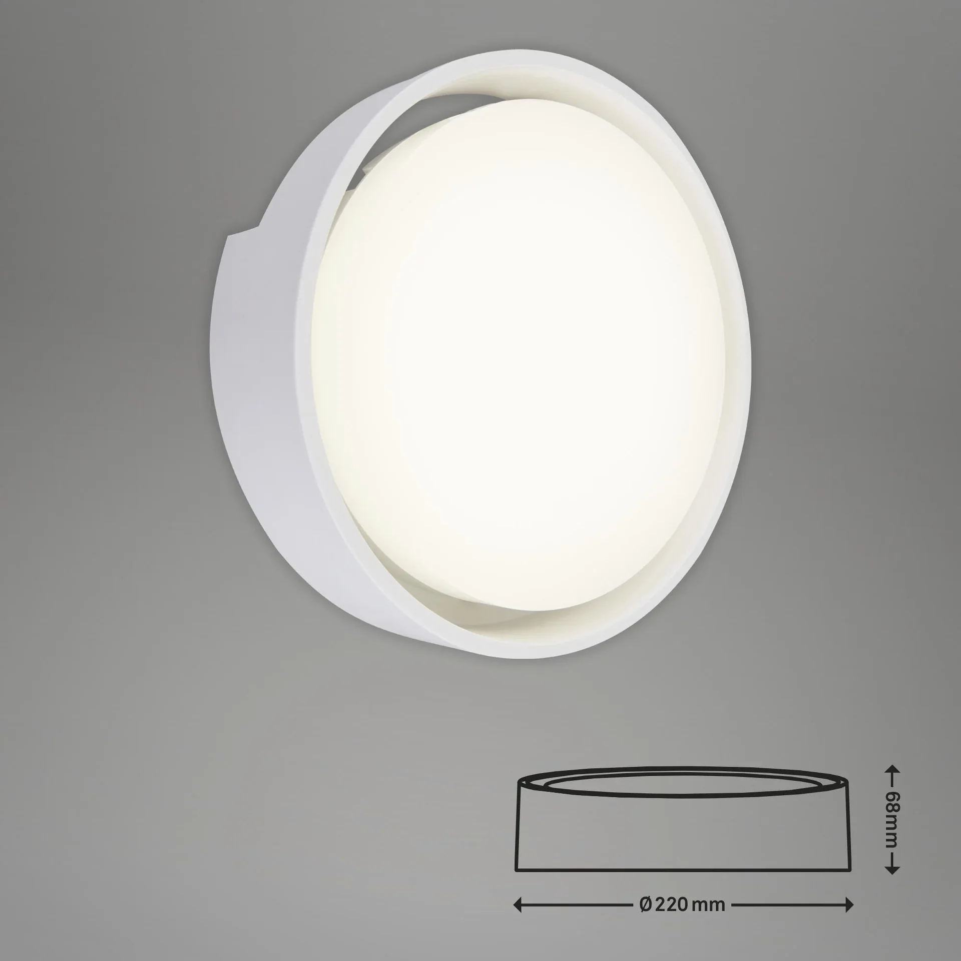 GENUA LED Außenwandleuchte, weiß, IP44, 18 Watt, 1.500 lm, 4.000 K - 3