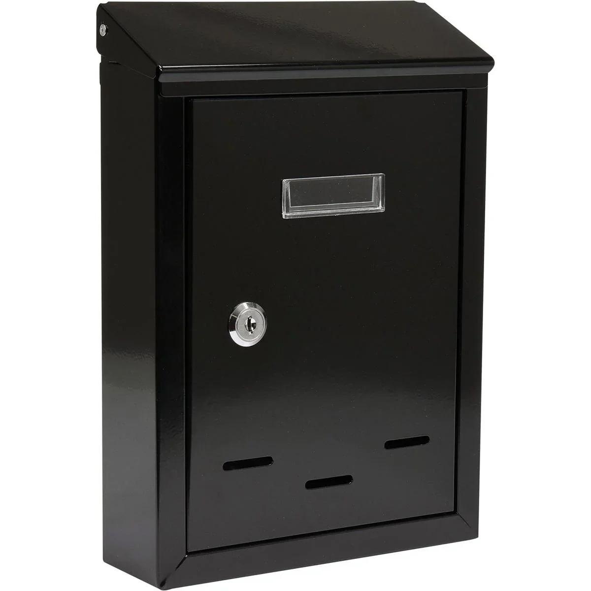 Briefkasten mit 2 Tasten - schwarz - 285x200x60 mm - 6