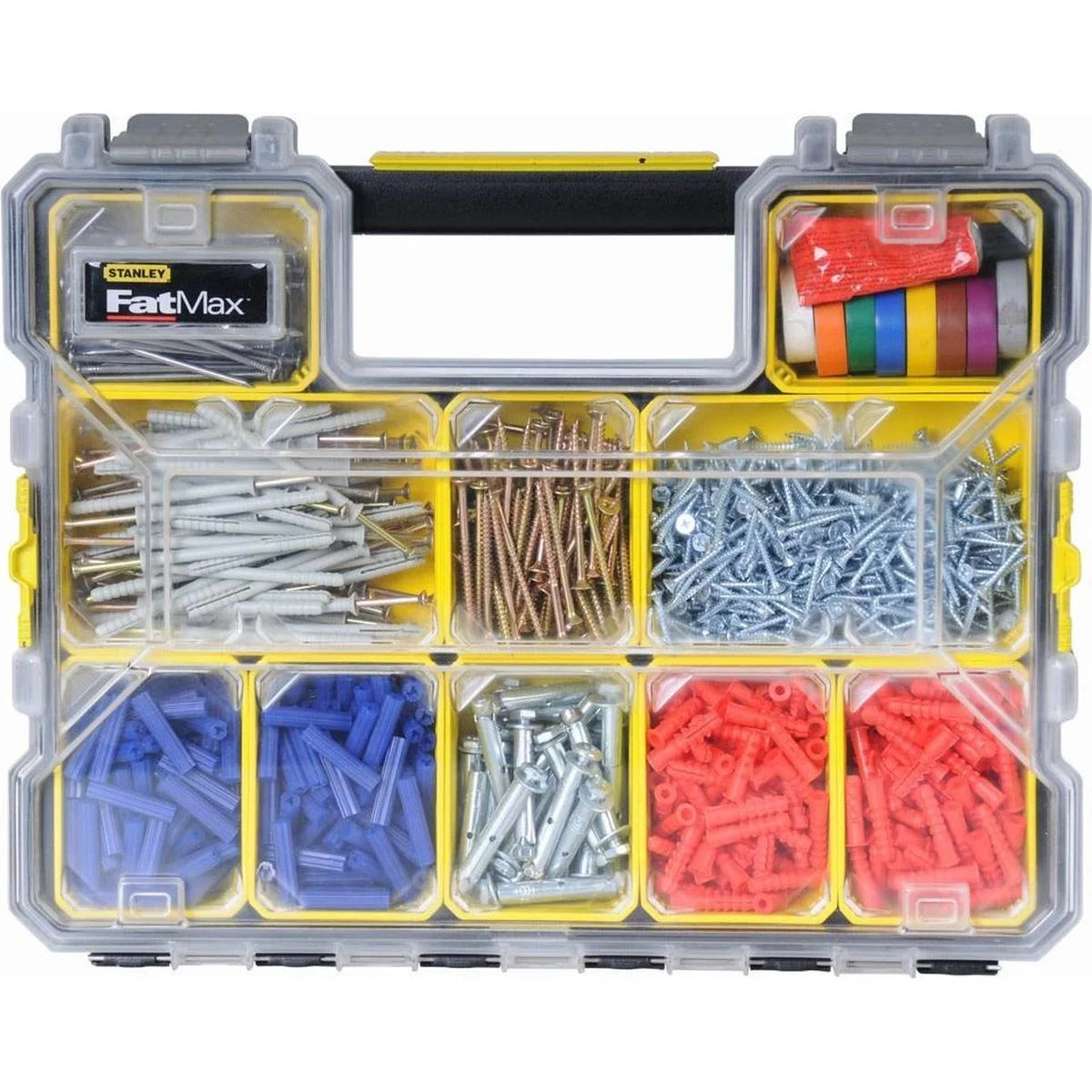 Professionelle Aufbewahrungsbox flach FatMax - 10 Aufbewahrungsfächer - 45x36x7 cm - 0