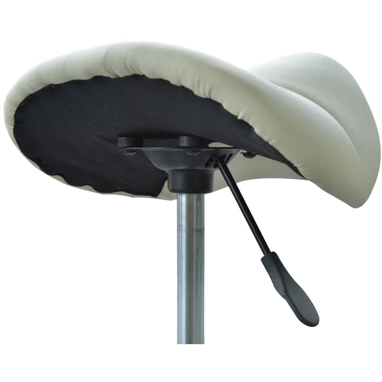 Sattelhocker - Rollhocker gepolstert höhenverstellbar beige - 4