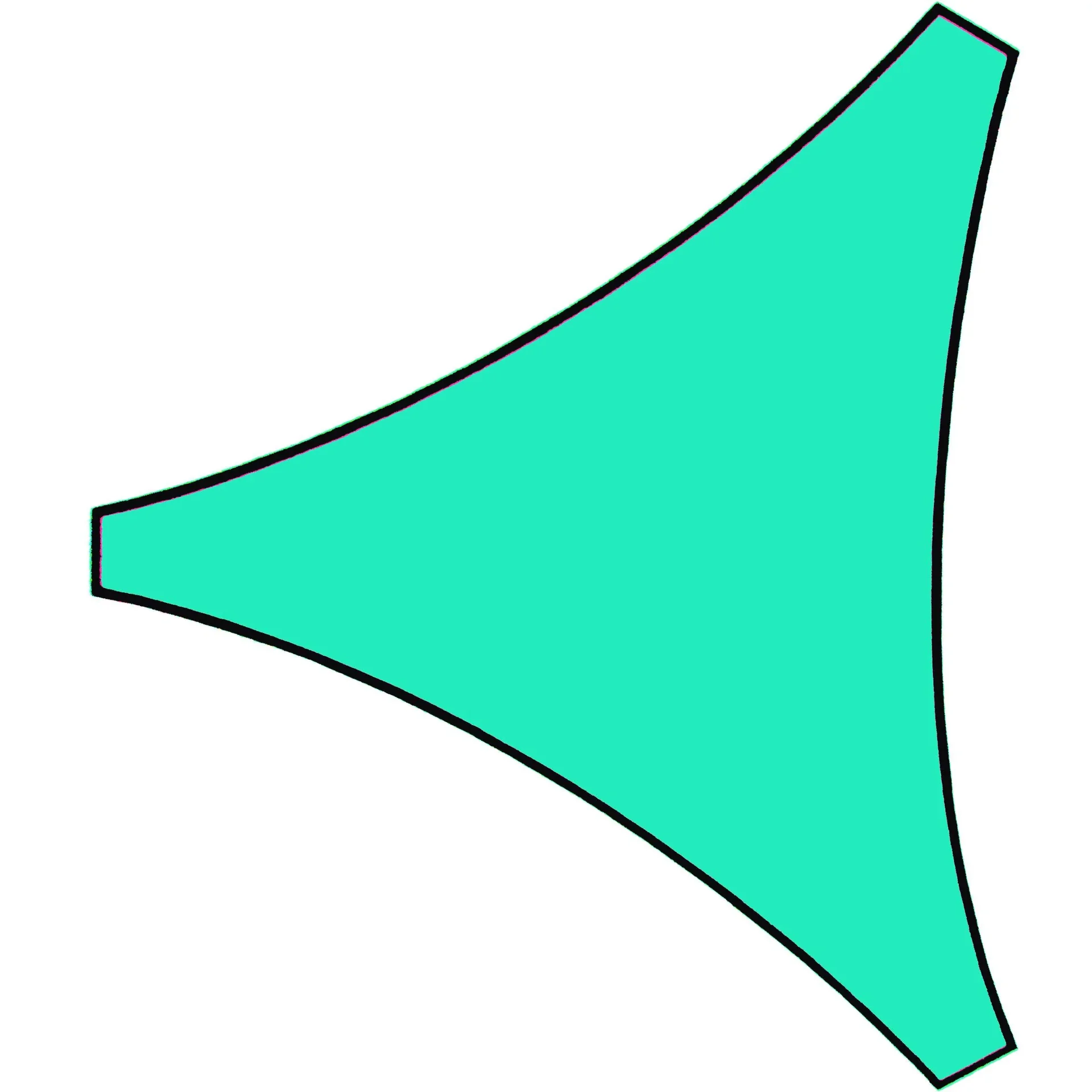 sonnensegel - dreieckig - 3.6 x 3.6 x 3.6 m - himmelblau - 1
