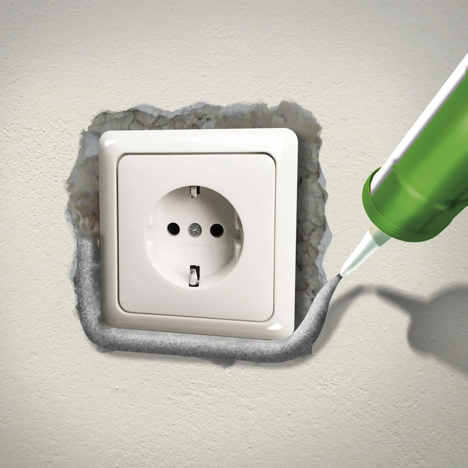 Reparatur-Mörtel, Fix & Fertig, zementgrau, 300 ml Kartusche - 1