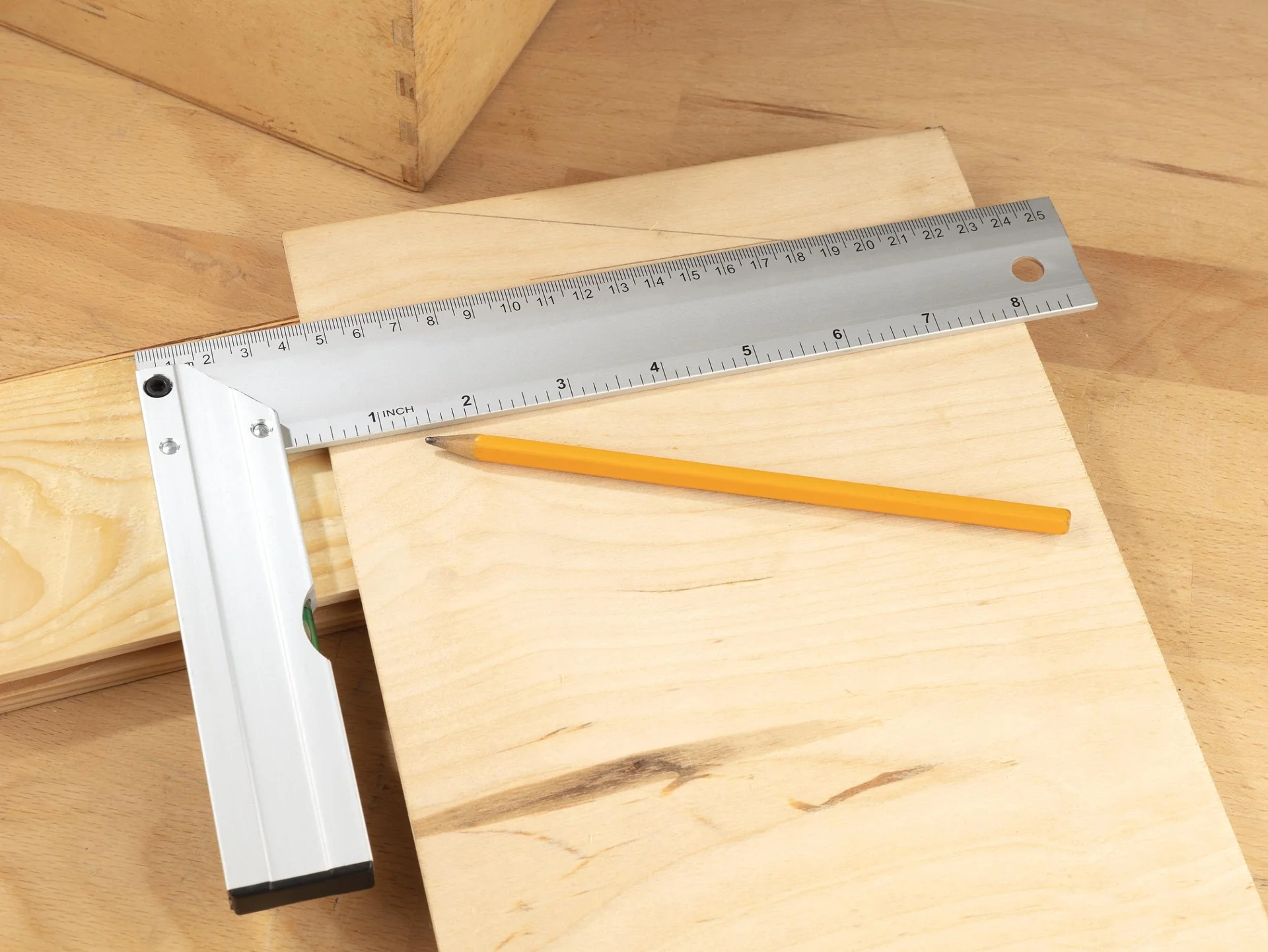 Anschlagwinkel-Set mit Libelle 3-teilig - 0