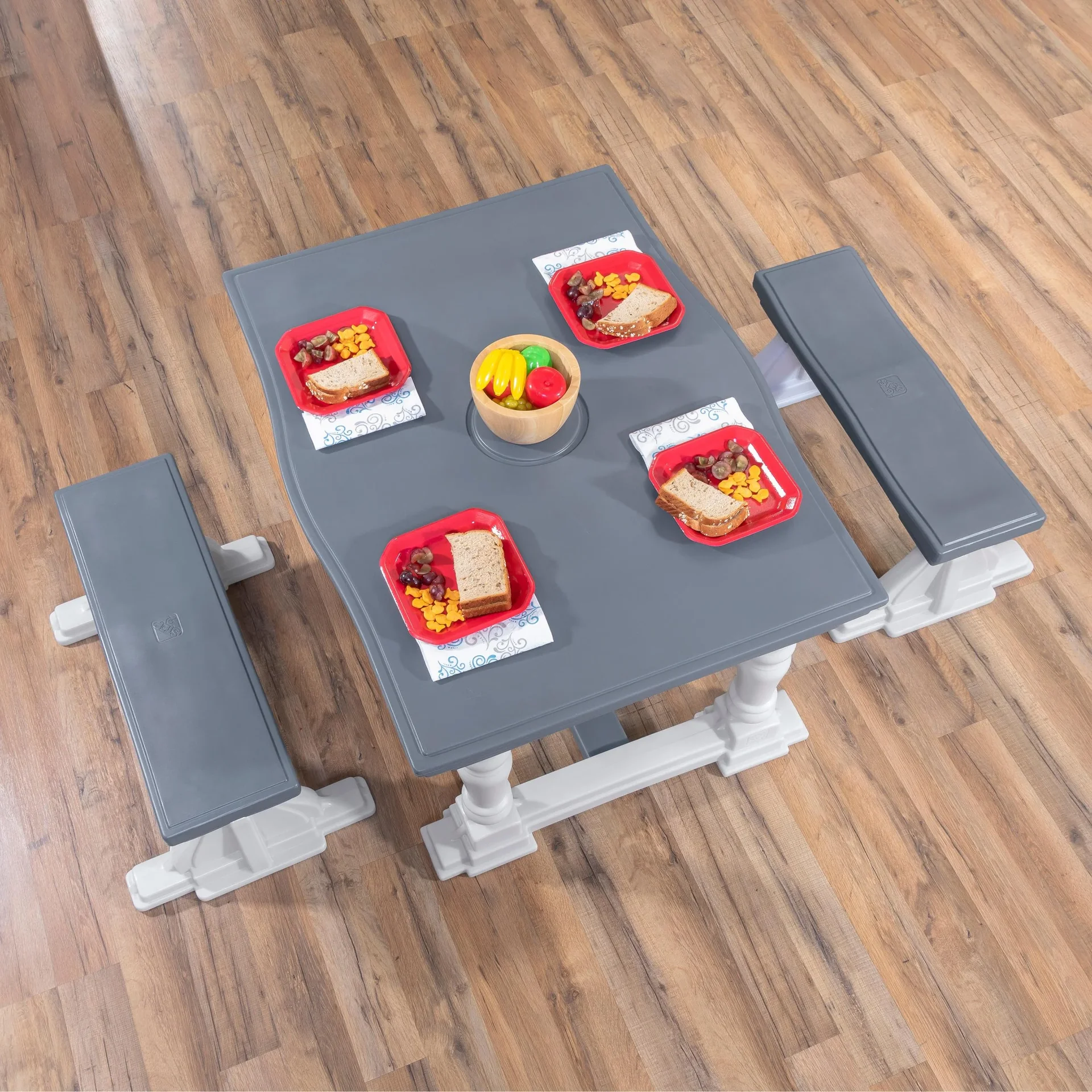 3 Piece Farmhouse Table & Bench Set - 3
