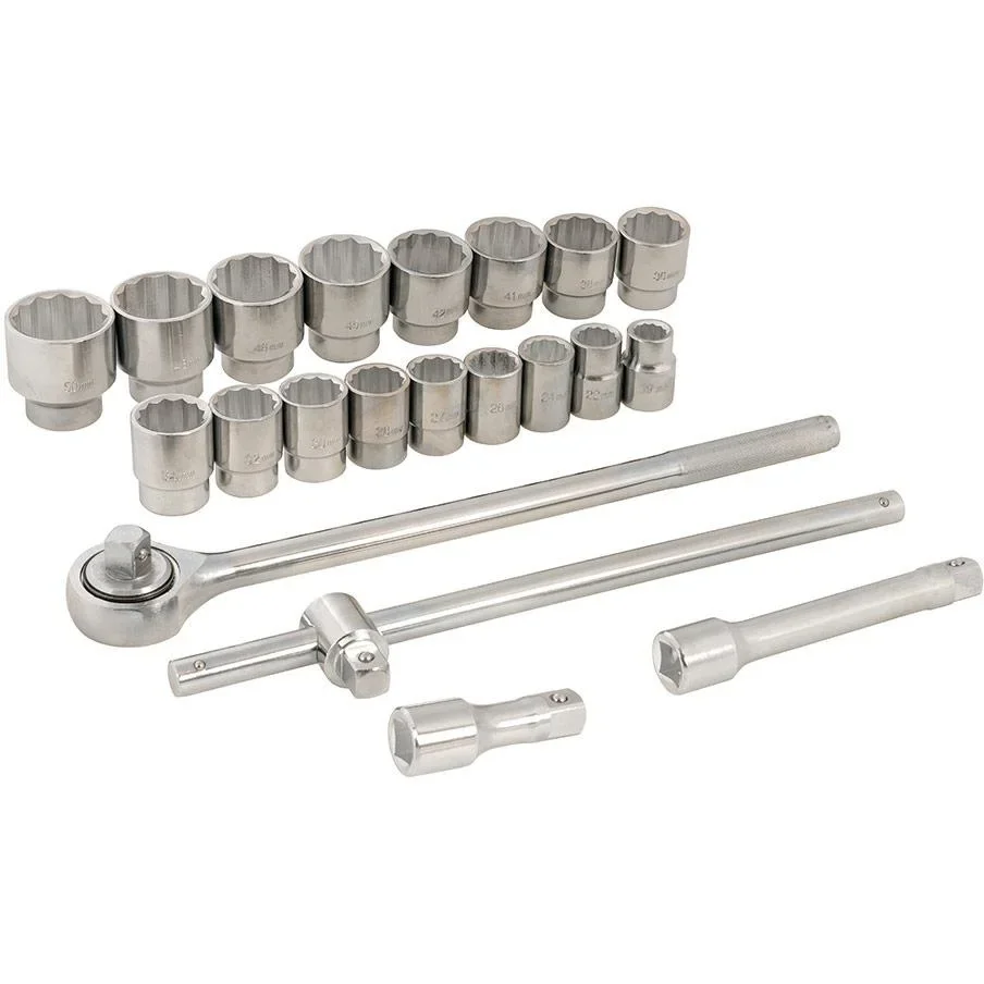 21-teiliger metrischer 3/4"-Schlüsselsatz - 1