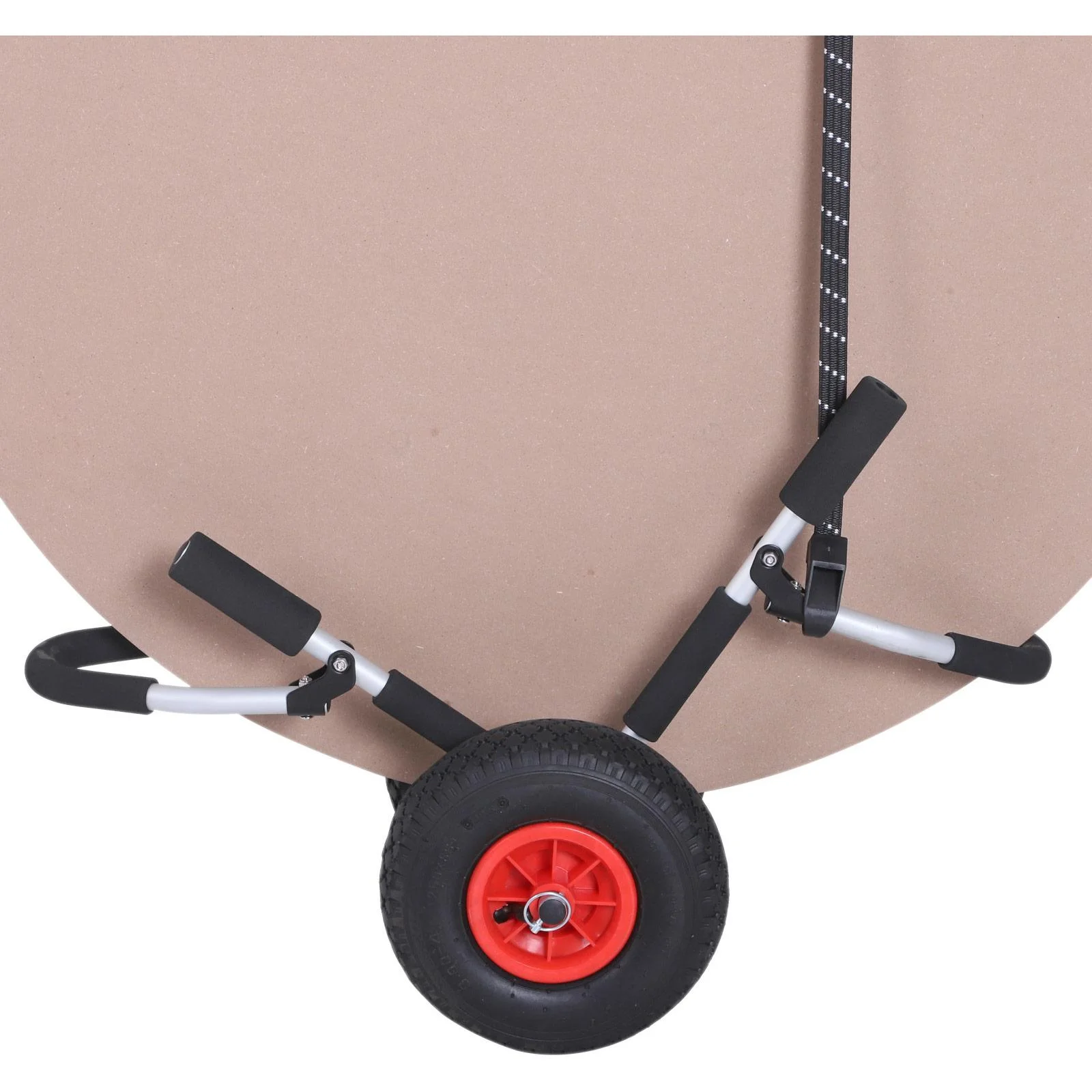 Kanuwagen Kajakwagen Surfwagen klappbar gepolstert PU-Reifen Alu Silber bis 45 kg L65 x B38 x H52 cm - 1