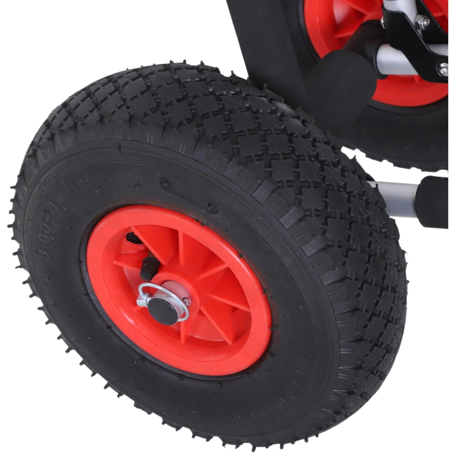 Kanuwagen Kajakwagen Surfwagen klappbar gepolstert PU-Reifen Alu Silber bis 45 kg L65 x B38 x H52 cm - 2