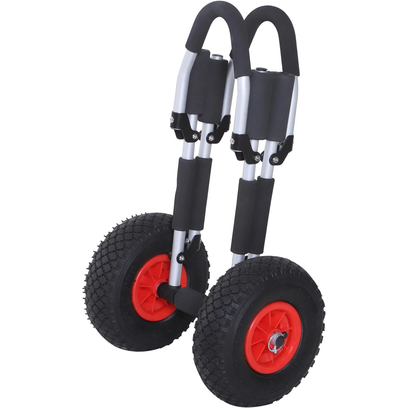 Kanuwagen Kajakwagen Surfwagen klappbar gepolstert PU-Reifen Alu Silber bis 45 kg L65 x B38 x H52 cm - 3