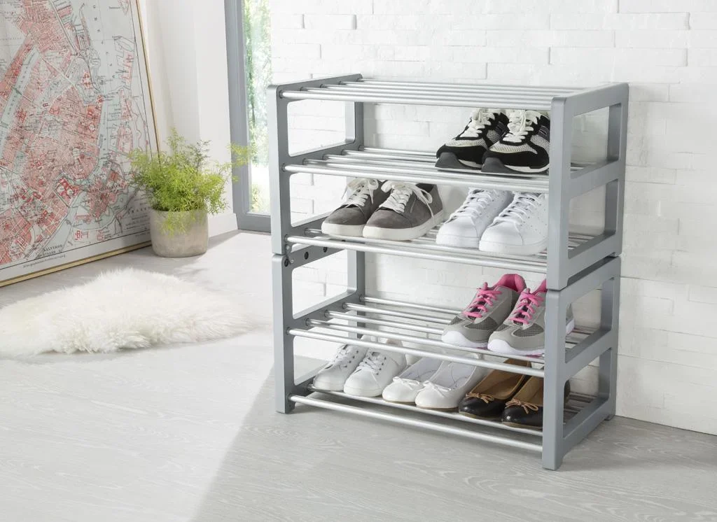 Schuhregal, stapelbar - 0