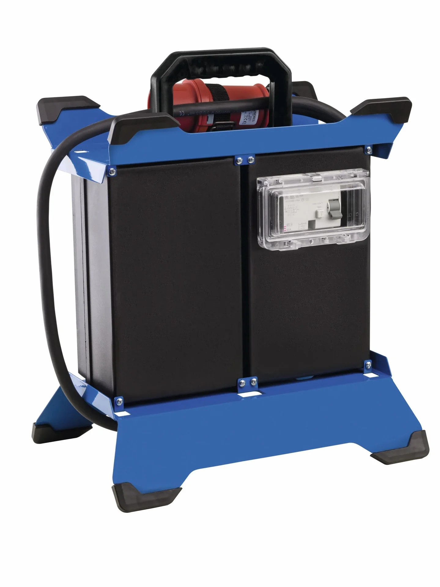 Stromverteiler Stecky DUO 2, 8x Schutzkontakt, 2x CEE400V/16A, 2x USB, Phasenanzeige, FI40A, 3,4m - 0