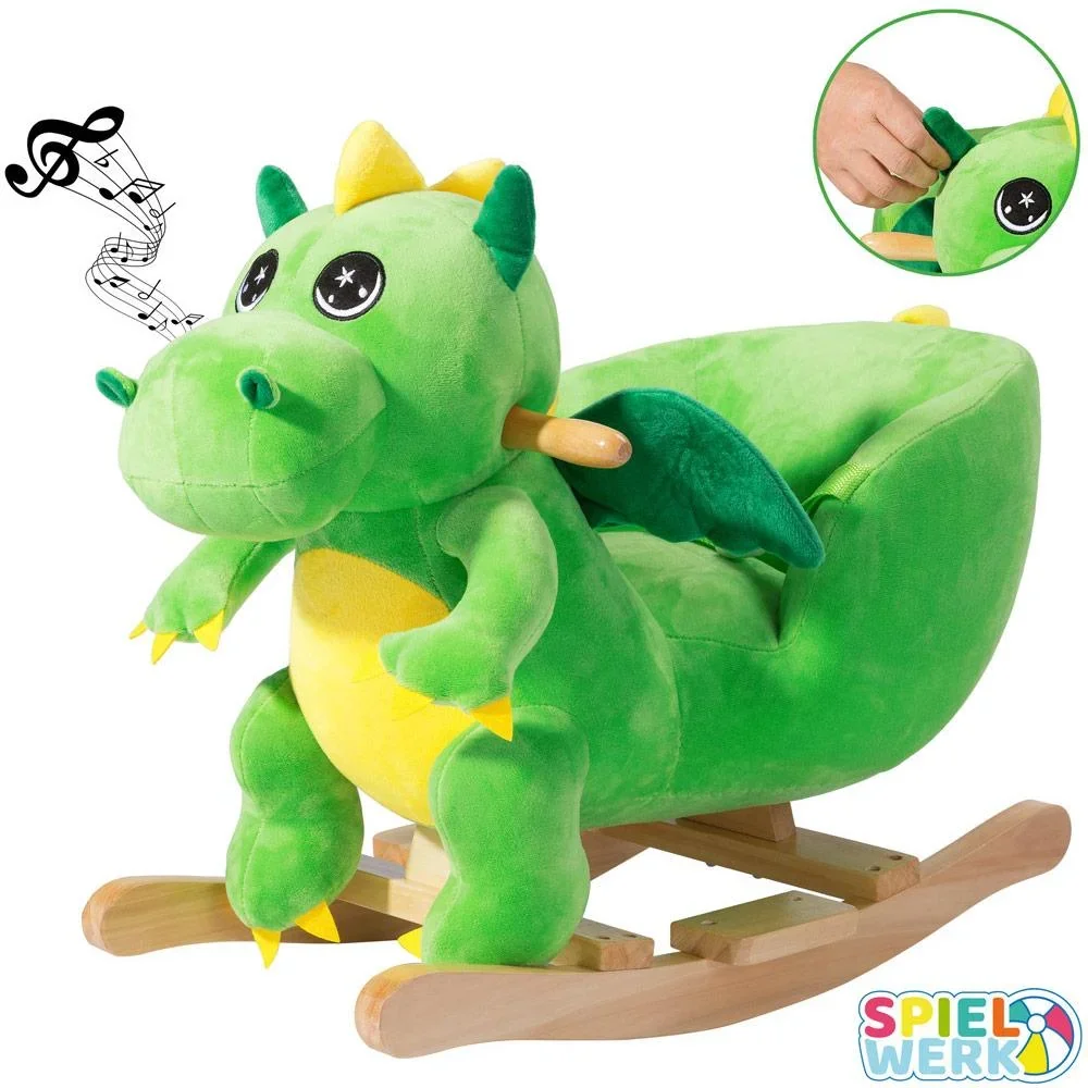 Schaukelstuhl Kinder Dino mit Sicherheitsgurt - 3